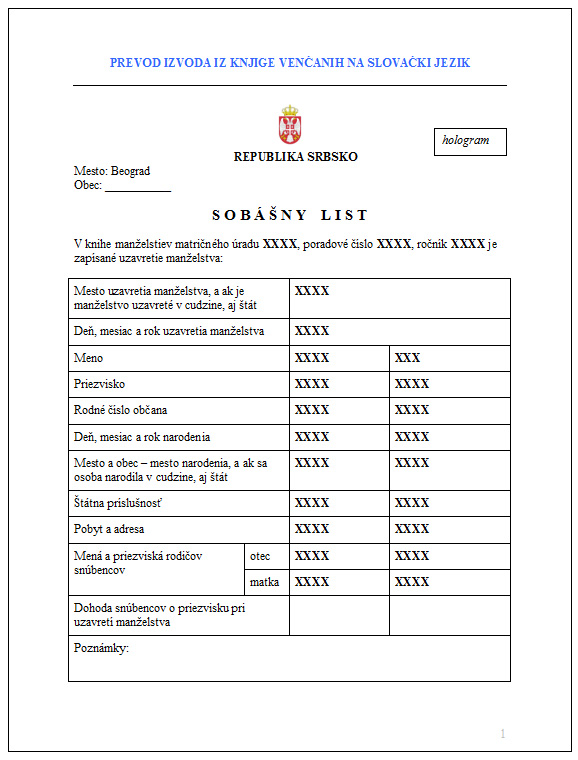 prevod na slovacki i prevod sa slovackog